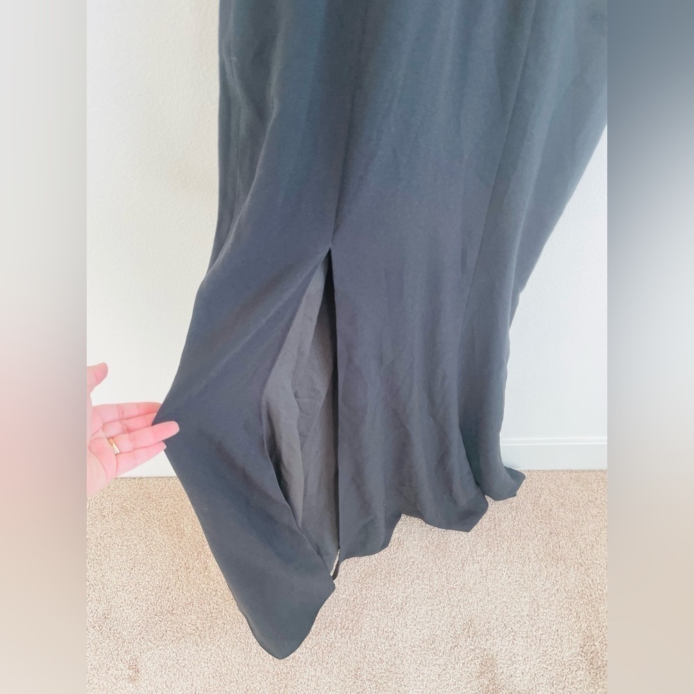 Dress the population Black Iris Slit Crepe Gown Small - Picture 6 of 15